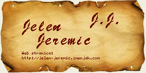 Jelen Jeremić vizit kartica